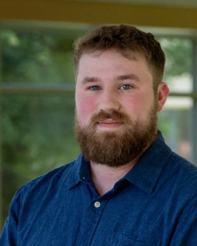 Jamison Lednum meets new students.