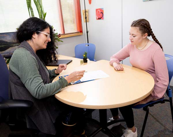 Student with advisor